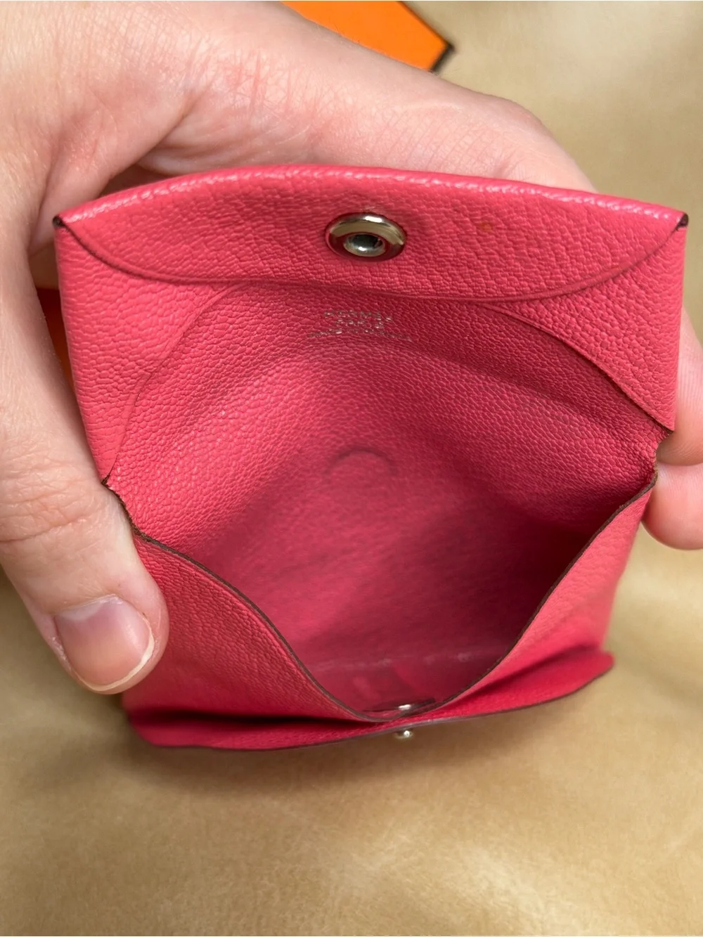 Hermes pebbled leather